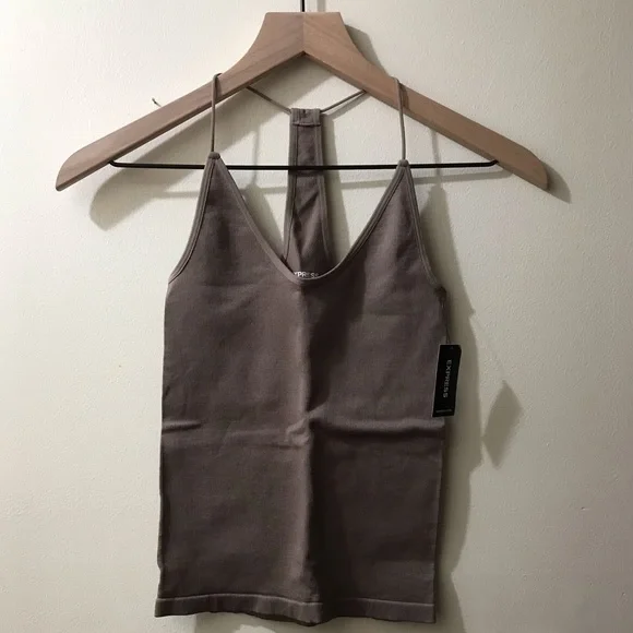 NWT Express Seamless Racerback Cami, Ribbed Bodycon, Elevated Basic Summer XS - Picture 9 of 10